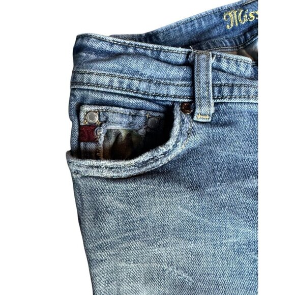Miss Me Women's Sz 27 Jeans Camouflage Embellished Flap Pockets JP4222 Ltd Ed - Picture 8 of 13
